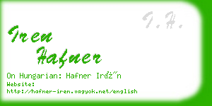 iren hafner business card